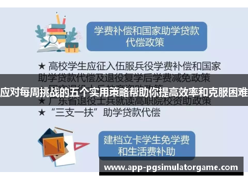 应对每周挑战的五个实用策略帮助你提高效率和克服困难