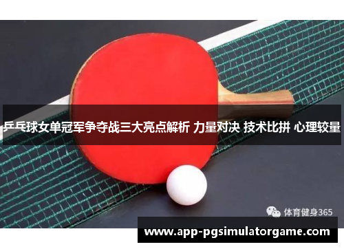 乒乓球女单冠军争夺战三大亮点解析 力量对决 技术比拼 心理较量
